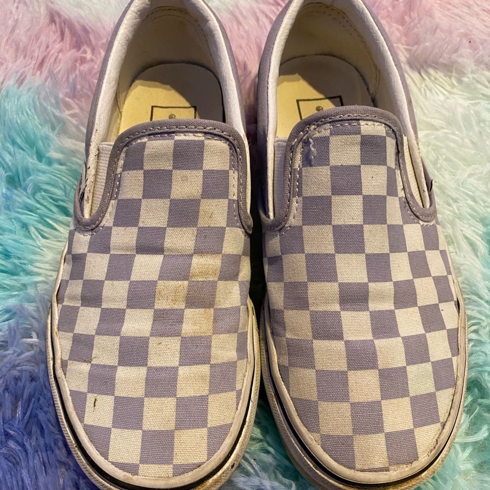 Size 5 girls Asher purple Vans. Lightly worn.